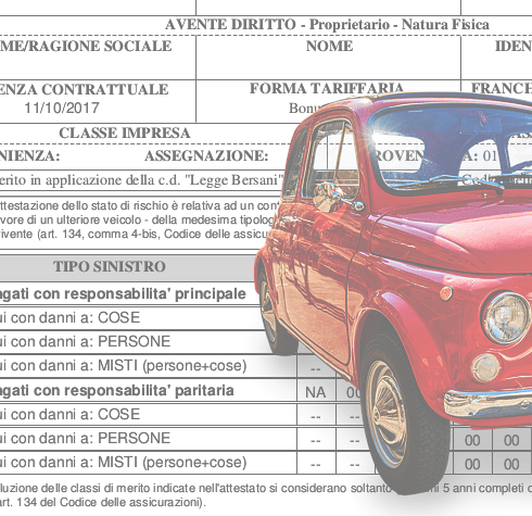 Traduzione in tedesco dell'attestato di rischio